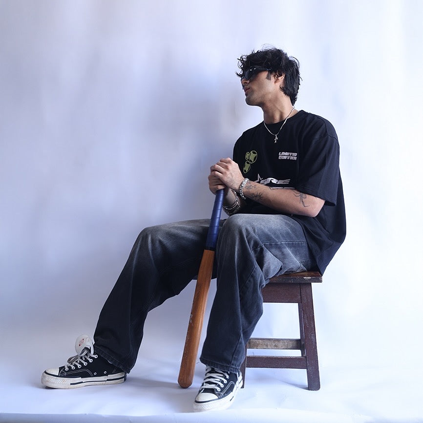 Wings Black y2k tshirt