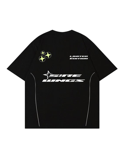 Wings Black y2k tshirt