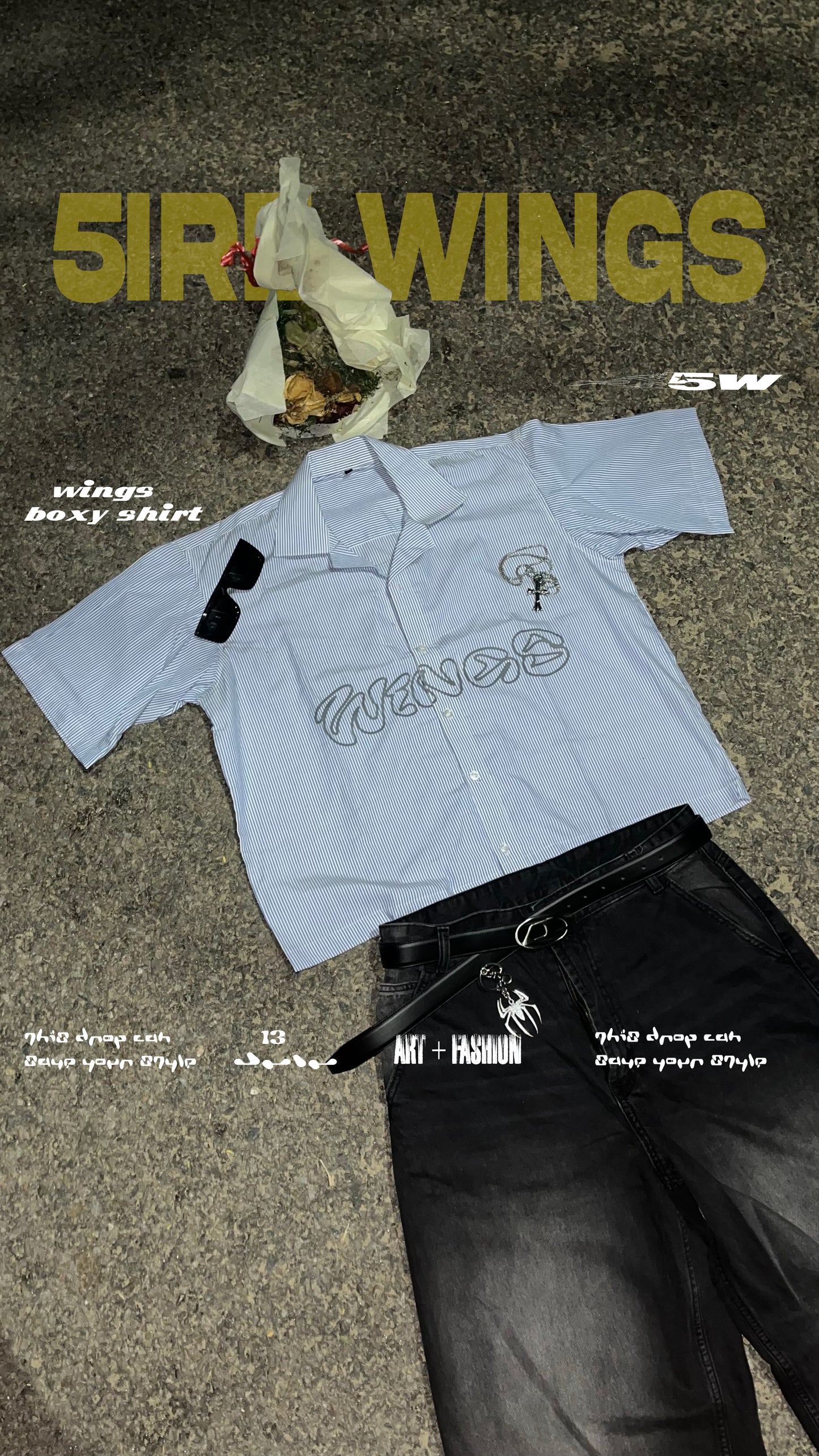 wings boxy shirt